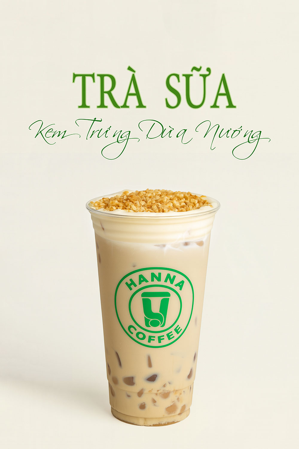 Trà sữa kem trứng dừa nướng